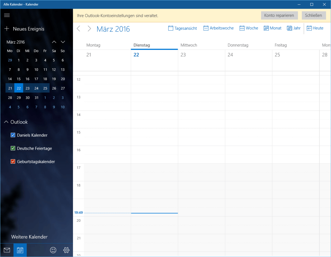 Windows Kalender Offline 